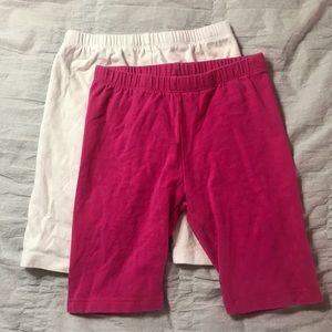 Two pair Children’s Place girls cotton bike shorts